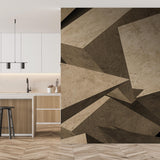 Veer Decor Facet Form Brown Wall Mural
