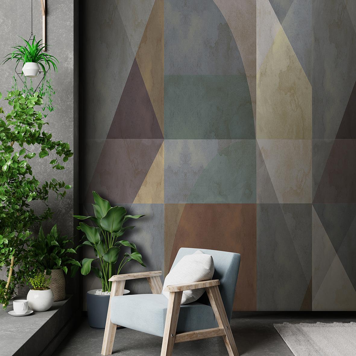 Veer Decor Geo Horizon Blue Wall Mural