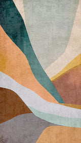 Veer Decor Curvilinear Canyon Orange Wall Mural