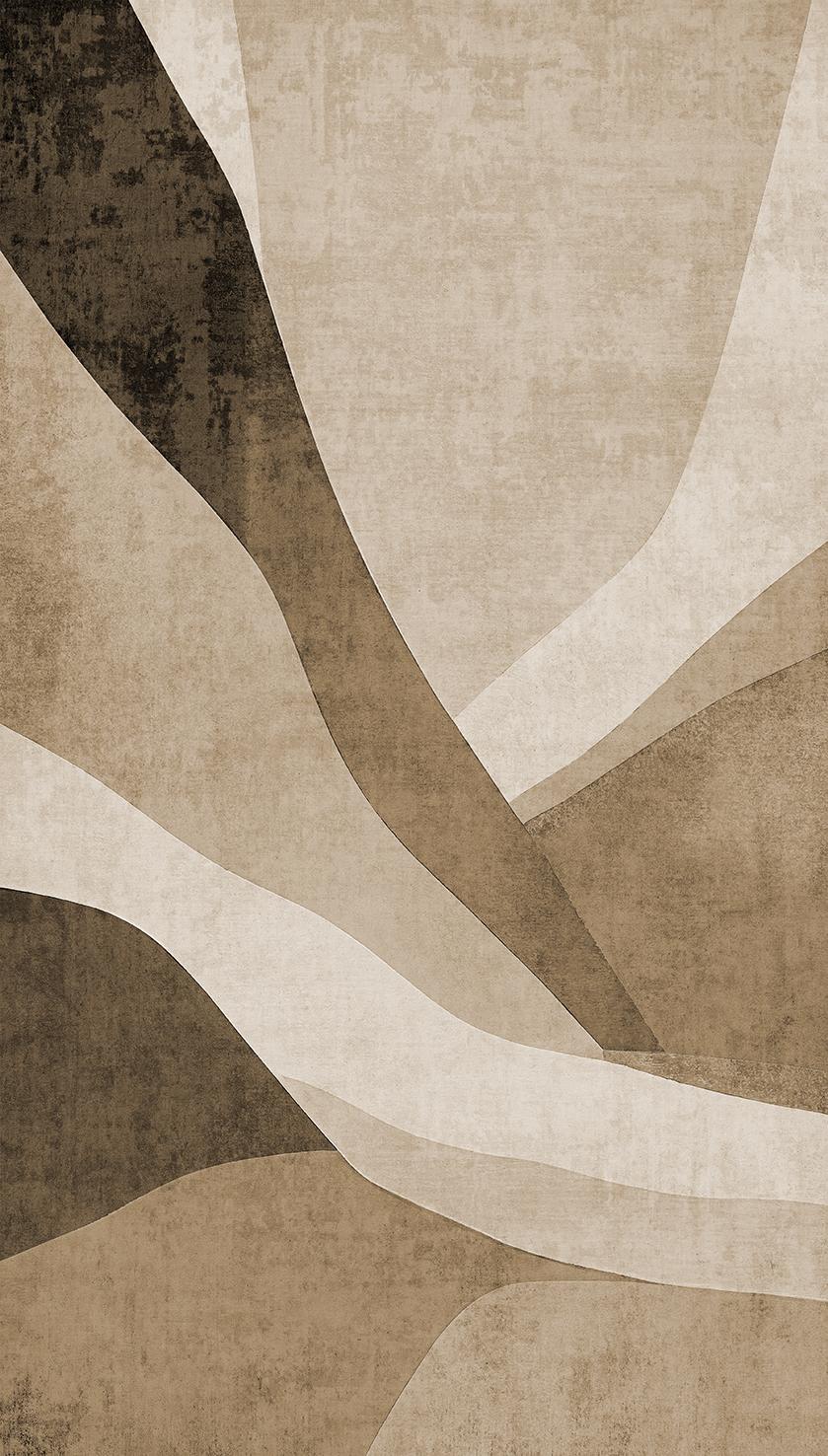 Veer Decor Curvilinear Canyon Brown Wall Mural