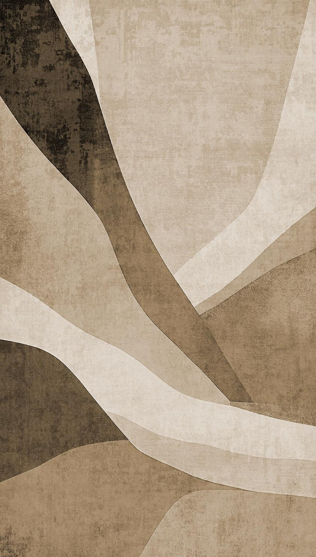 Veer Decor Curvilinear Canyon Brown Wall Mural