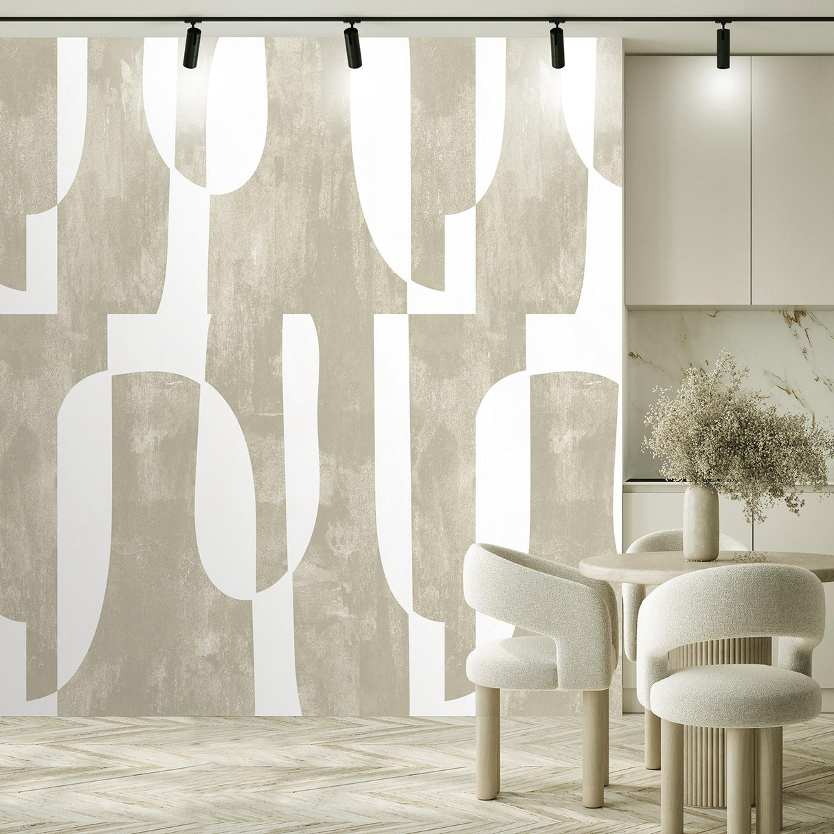 Veer Decor Mod Monolith Cream Wall Mural