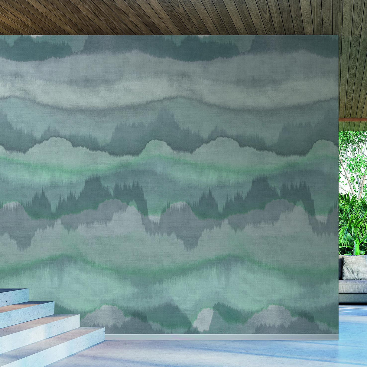 Veer Decor Painted Horizon Grey Wall Mural