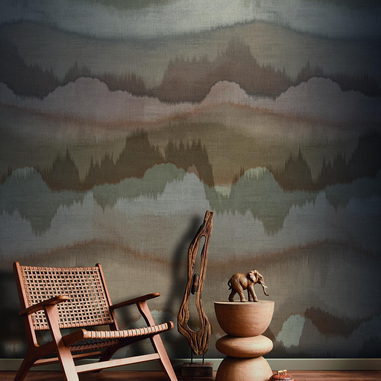 Veer Decor Painted Horizon Brown Wall Mural