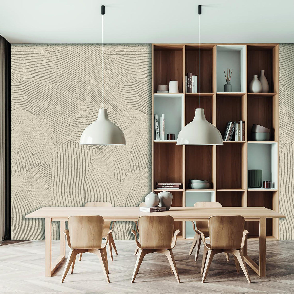 Veer Decor Stucco Arc Beige Wall Mural