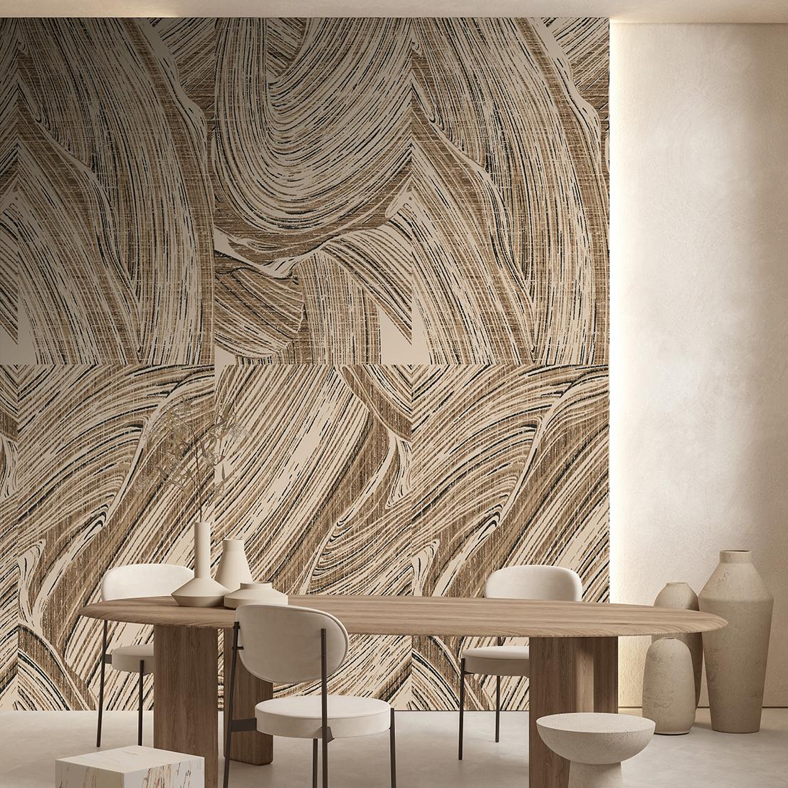 Veer Decor Alabaster Brown Wall Mural