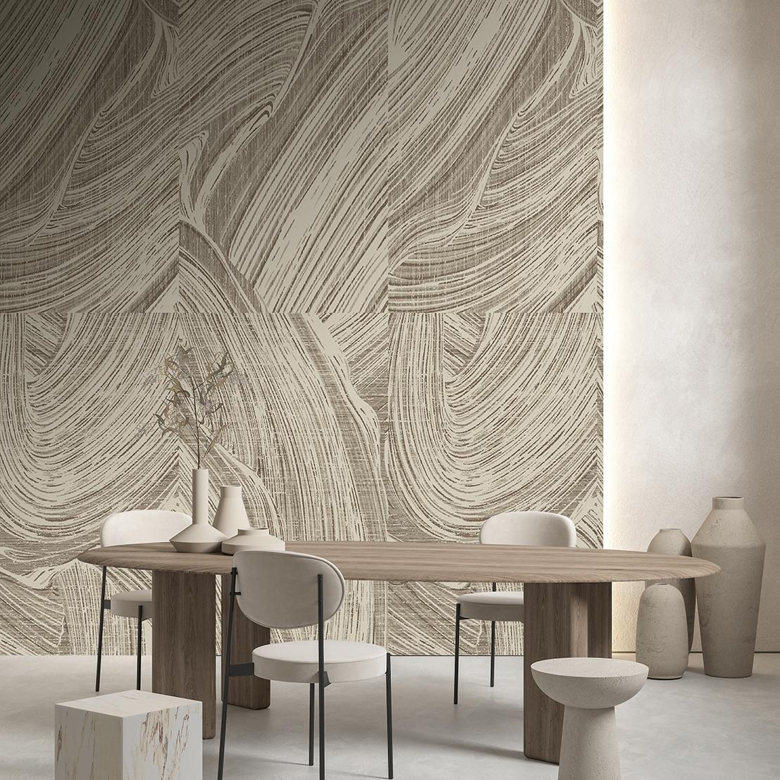 Veer Decor Alabaster Taupe Wall Mural
