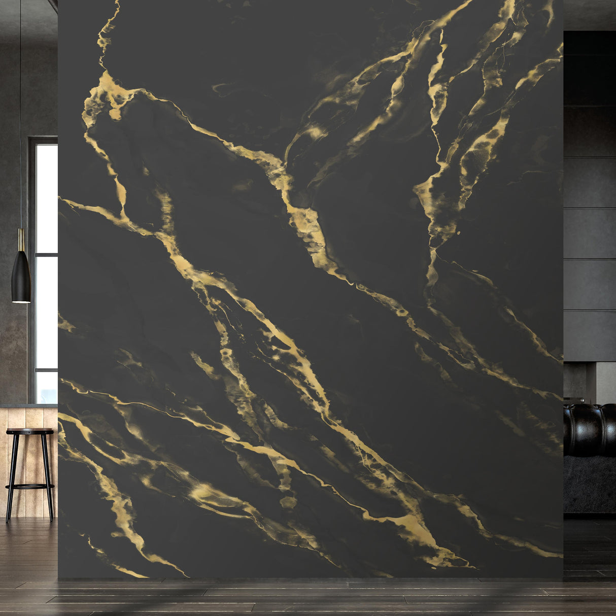 Veer Decor Marble Mirage Black Wall Mural