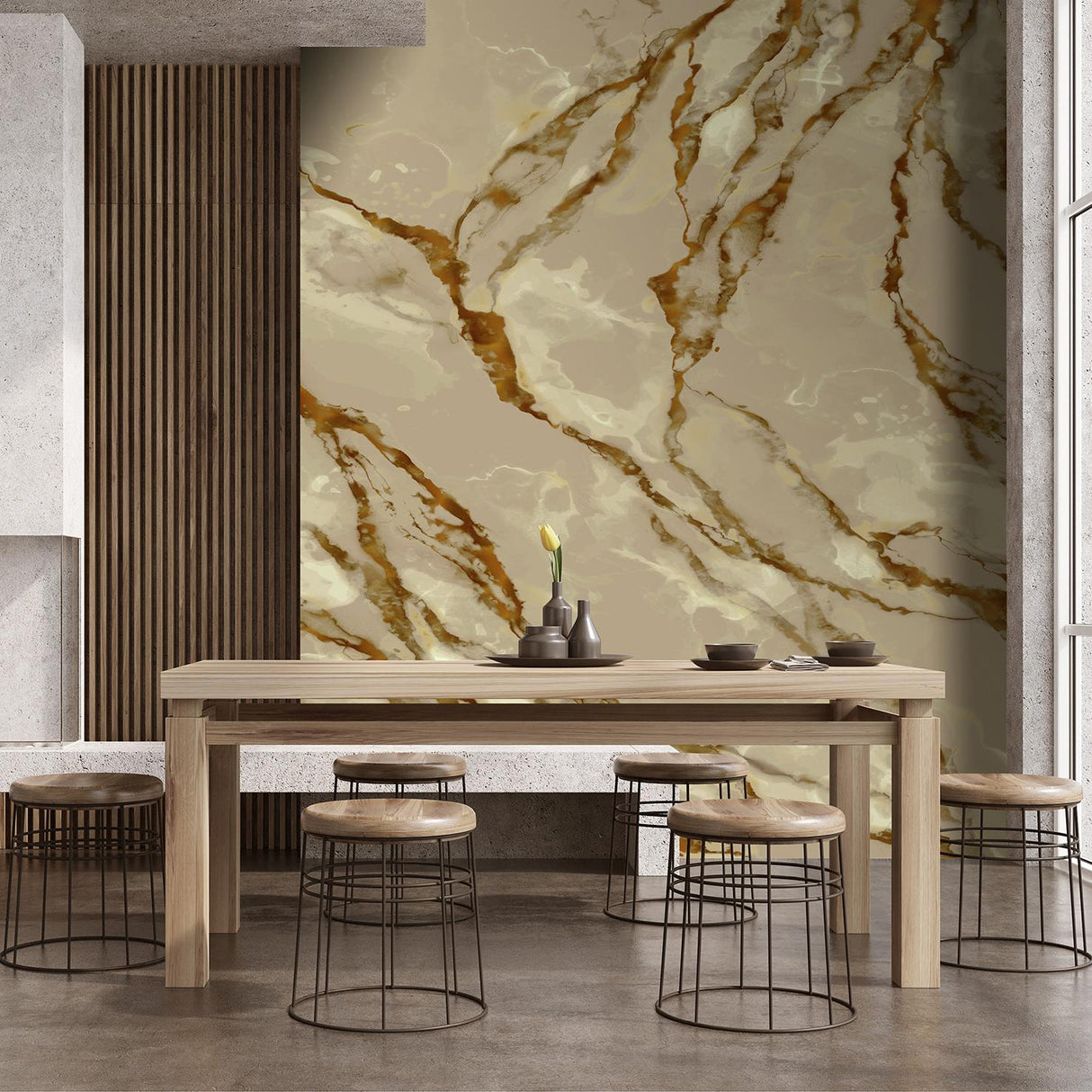 Veer Decor Marble Mirage Brown Wall Mural