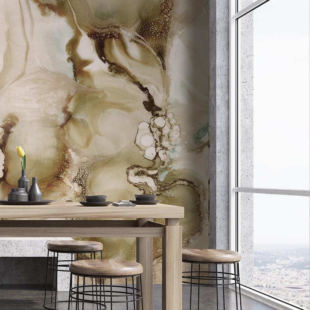 Veer Decor Onyx Flow Brown Wall Mural