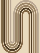 Veer Decor Groove Arches Beige Wall Mural