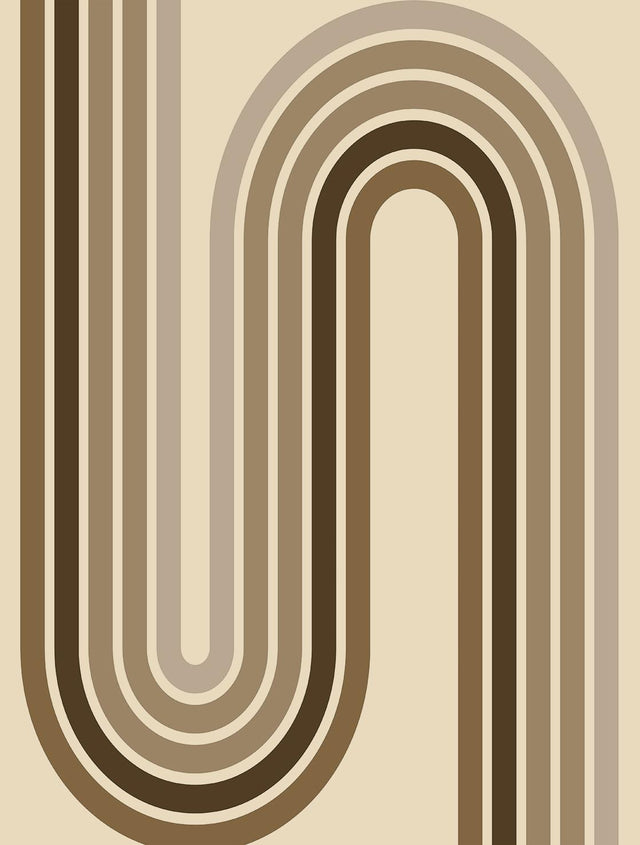 Veer Decor Groove Arches Beige Wall Mural
