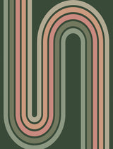 Veer Decor Groove Arches Green Wall Mural