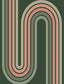Veer Decor Groove Arches Green Wall Mural