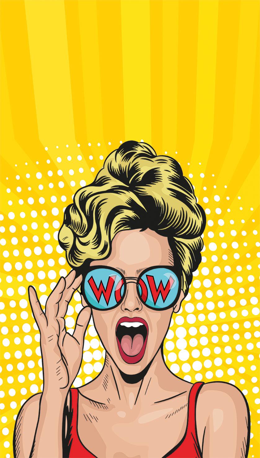 Veer Decor Baywatch Wow Pop Art Wall Mural