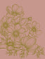 Veer Decor Poppies Linework Pink Wall Mural