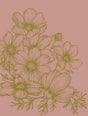 Veer Decor Poppies Linework Pink Wall Mural