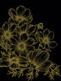 Veer Decor Poppies Linework Black Wall Mural