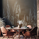 Veer Decor Willow Grass Brown Wall Mural