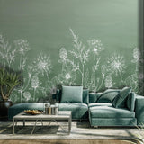 Veer Decor Wild Flora Sketch Green Wall Mural