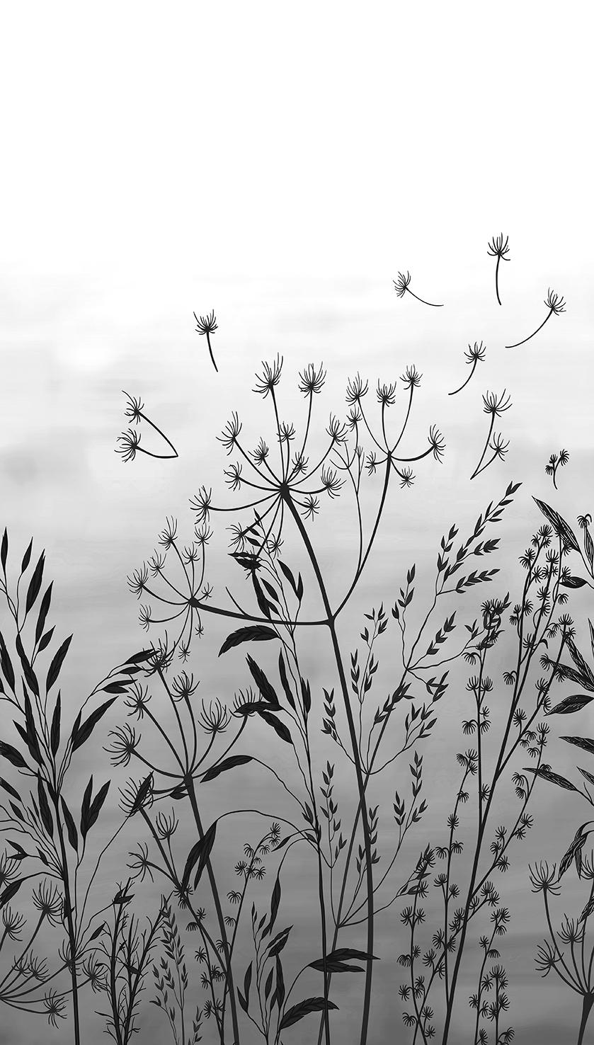 Veer Decor Dandelion Drift White Wall Mural