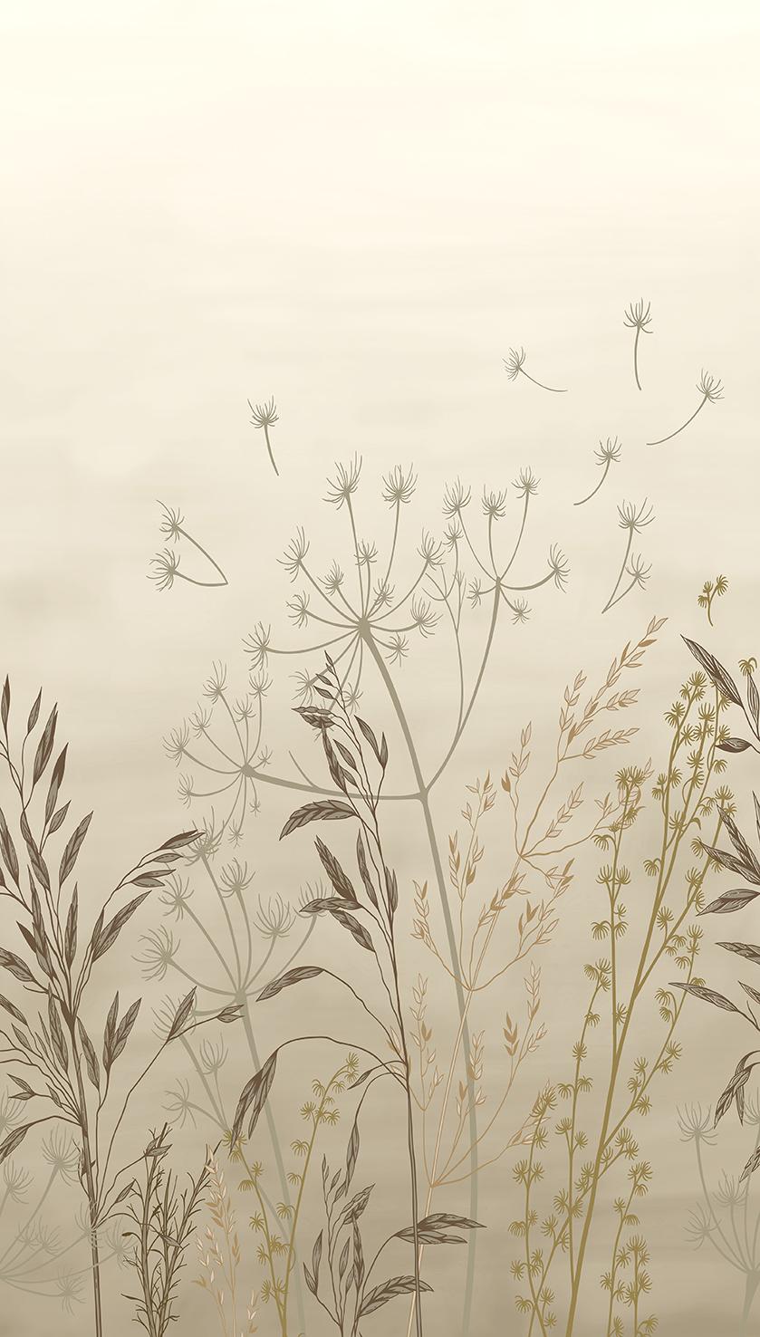 Veer Decor Dandelion Drift Tan Wall Mural