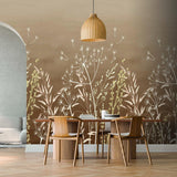 Veer Decor Dandelion Drift Brown Wall Mural