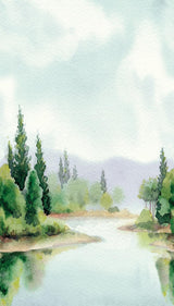 Veer Decor Serene River Wall Mural