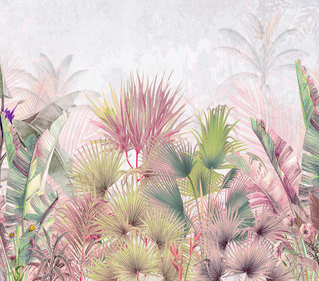 Veer Decor Tropical Wilderness Pink Wall Mural