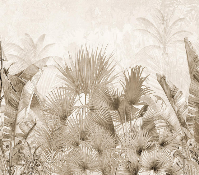 Veer Decor Tropical Wilderness Sepia Wall Mural