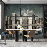 Veer Decor City Skyline Reflections Wall Mural