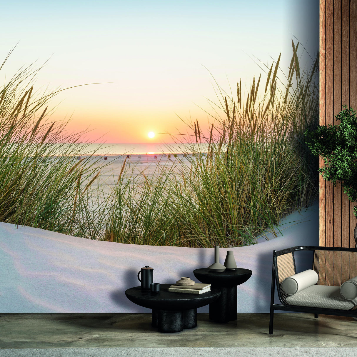 Veer Decor Beach Sunset Blue Wall Mural
