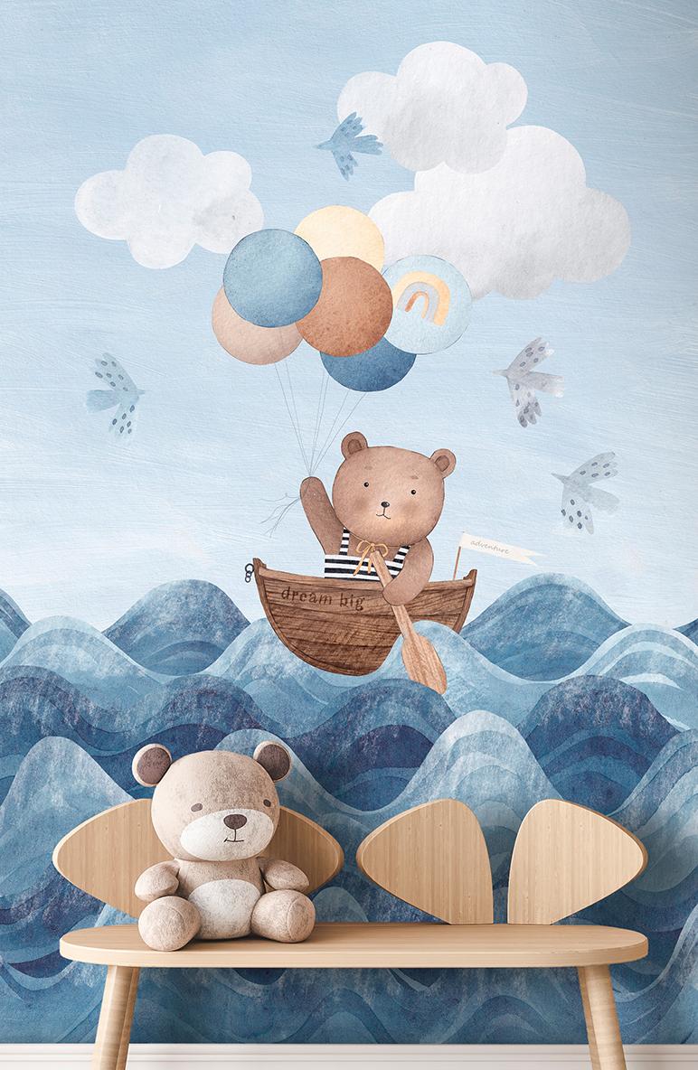 Veer Decor Teddys Big Journey Wall Mural