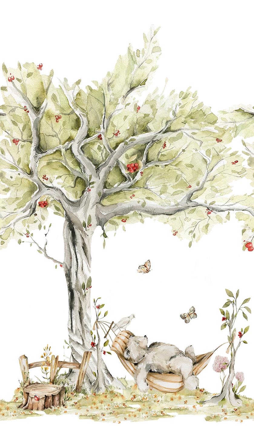 Veer Decor Lazy Bears Retreat Wall Mural