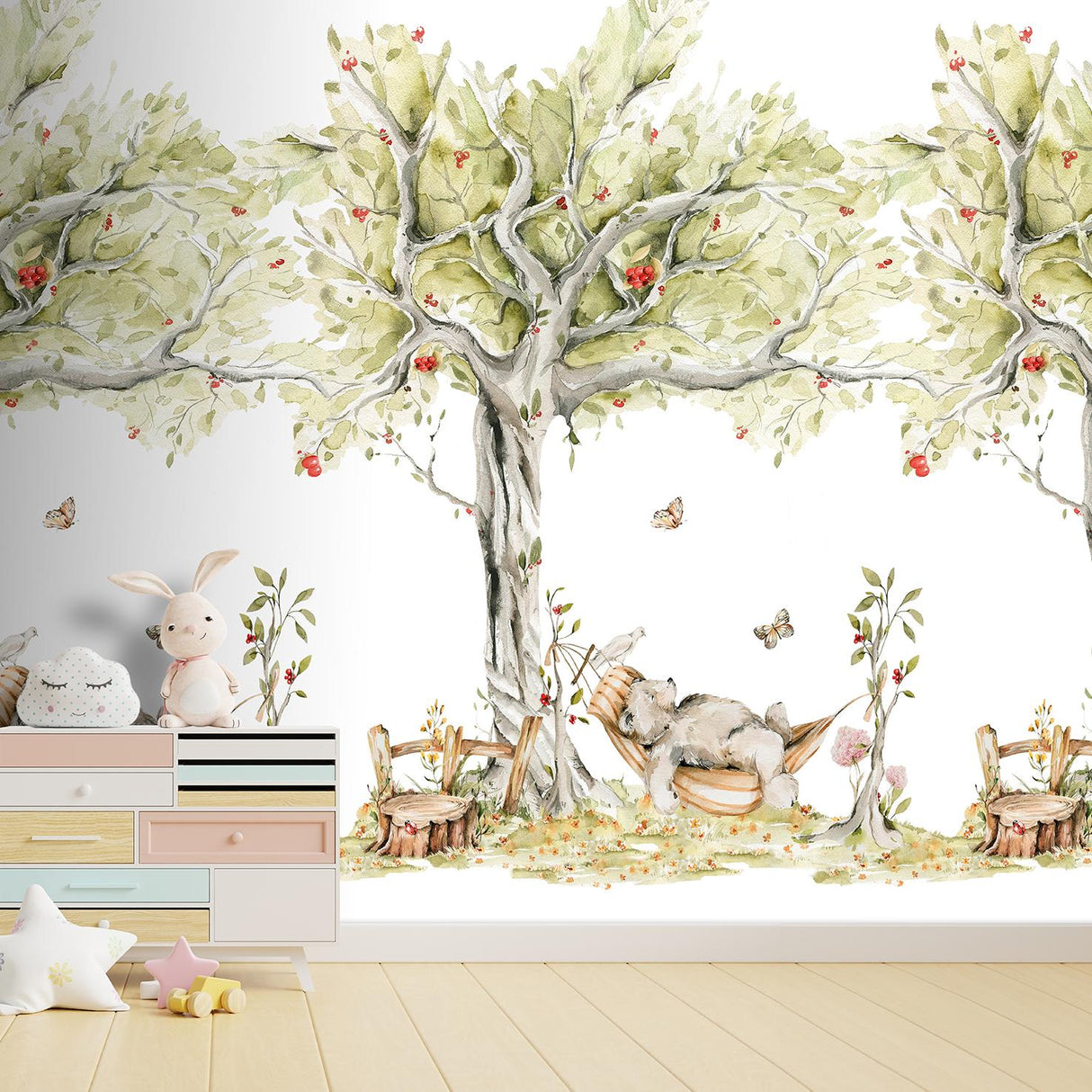 Veer Decor Lazy Bears Retreat Wall Mural