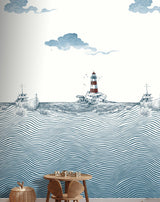 Veer Decor Tides and Beacon Blue Wall Mural