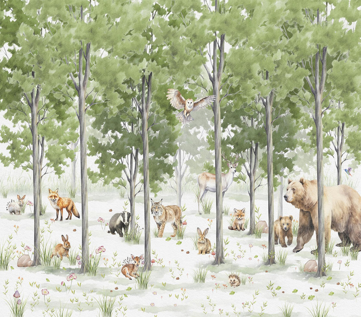 Veer Decor Woodland Animals Wall Mural