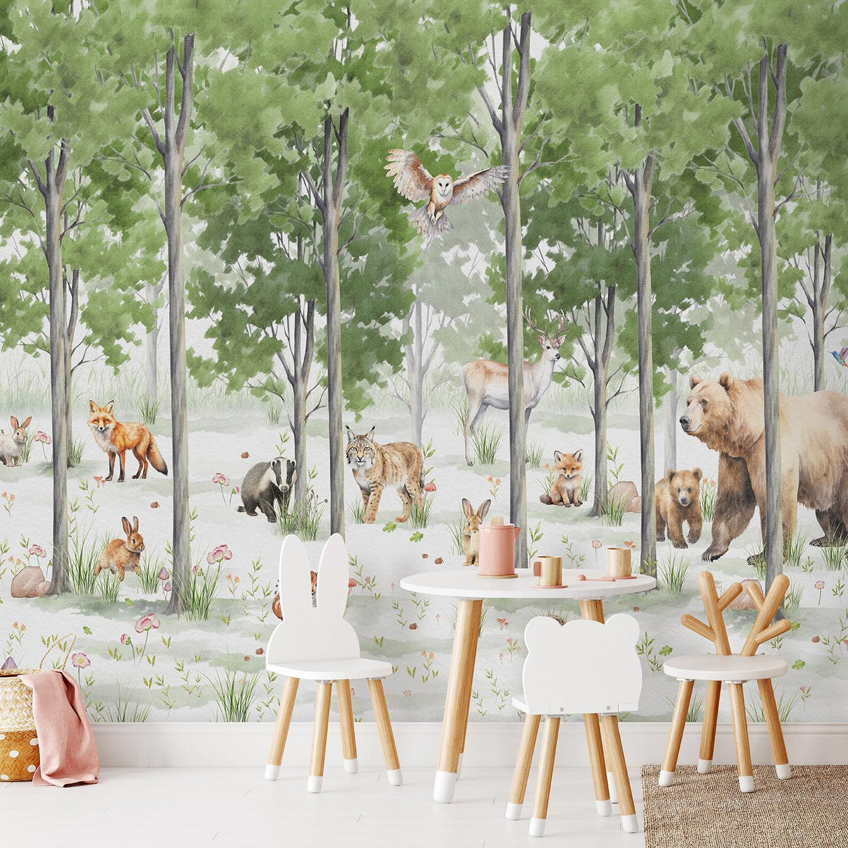 Veer Decor Woodland Animals Wall Mural