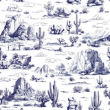 Veer Decor Area 51 Novelty Toile Navy Blue Peel and Stick Wallpaper