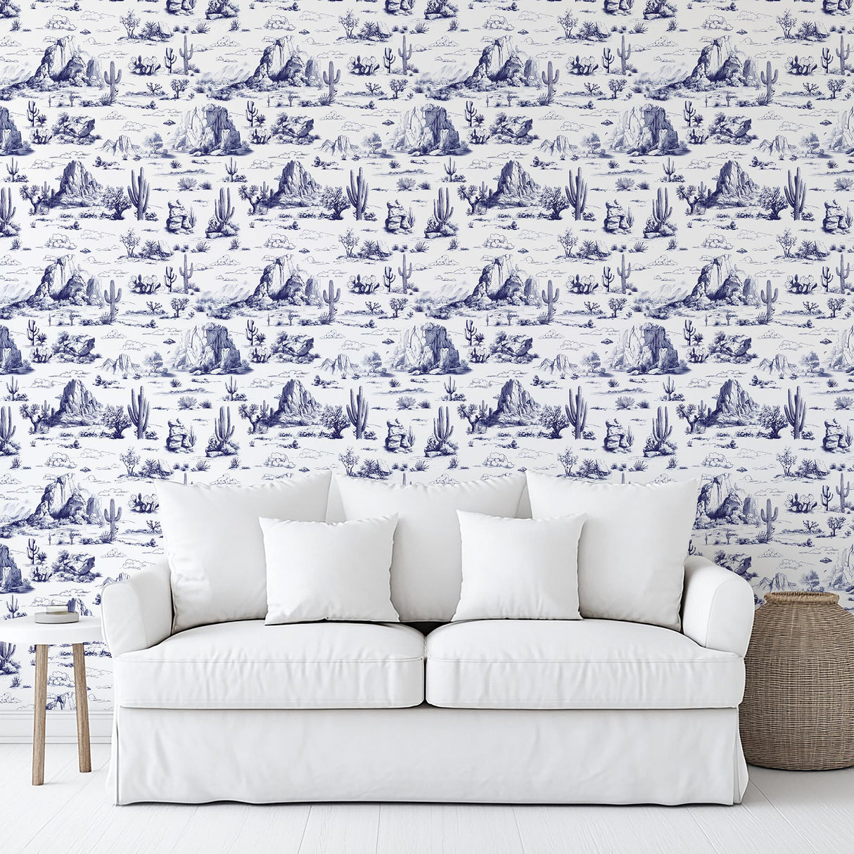 Veer Decor Area 51 Novelty Toile Navy Blue Peel and Stick Wallpaper