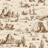 Veer Decor Area 51 Novelty Toile Brown Peel and Stick Wallpaper