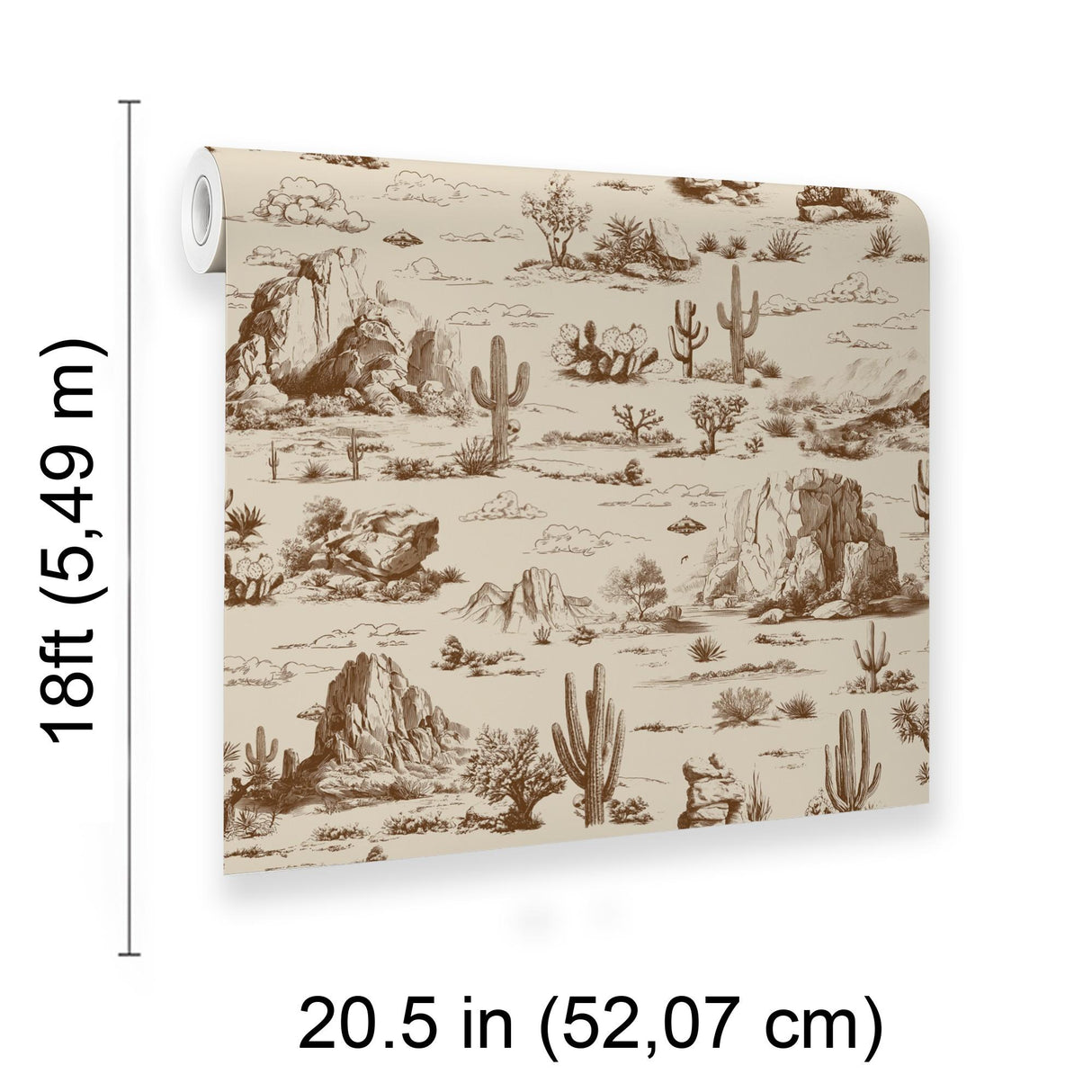 Veer Decor Area 51 Novelty Toile Brown Peel and Stick Wallpaper