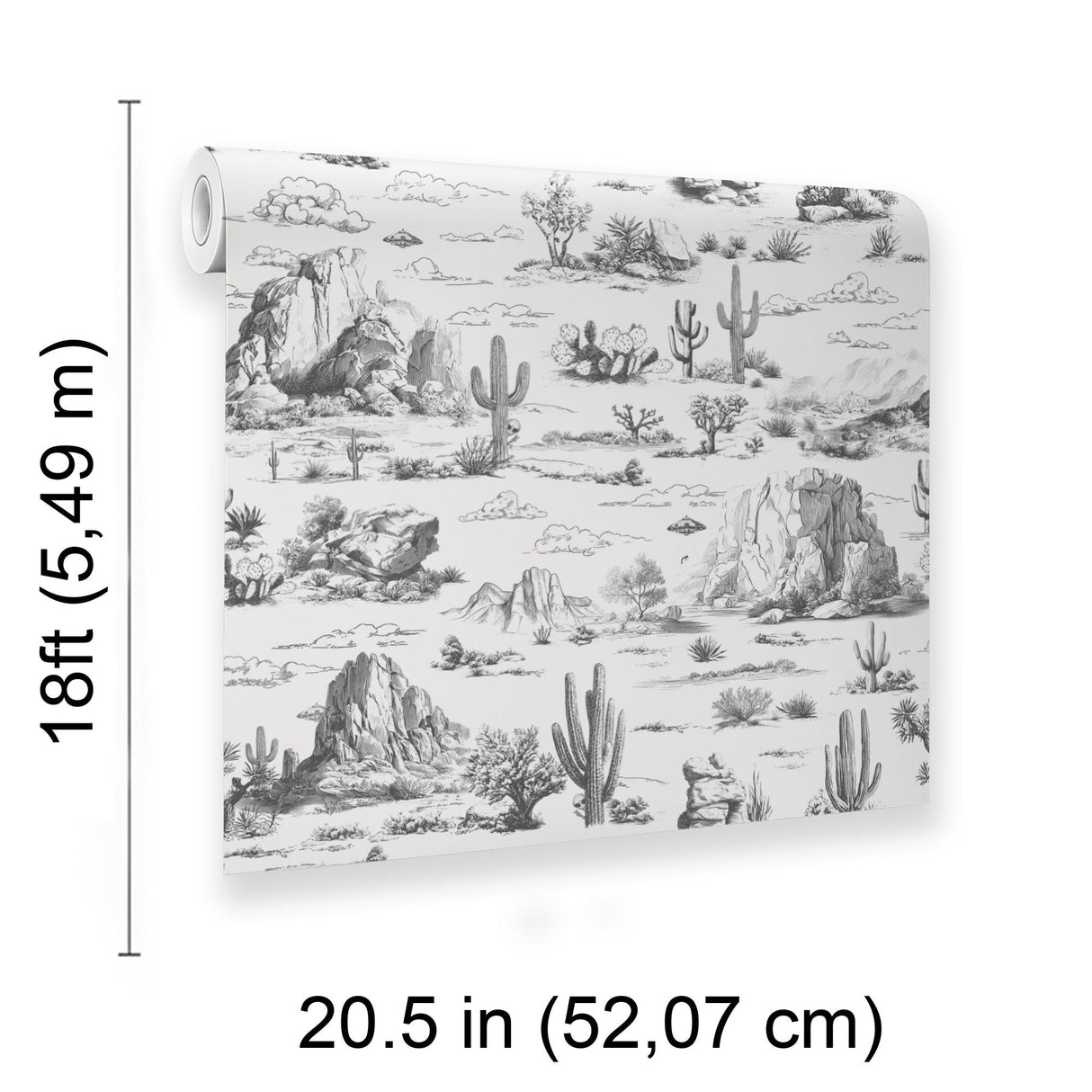 Veer Decor Area 51 Novelty Toile Grey Peel and Stick Wallpaper
