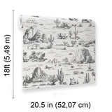 Veer Decor Area 51 Novelty Toile Grey Peel and Stick Wallpaper
