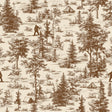 Veer Decor Bigfoot Novelty Toile Brown Peel and Stick Wallpaper
