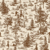 Veer Decor Bigfoot Novelty Toile Brown Peel and Stick Wallpaper