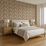 Veer Decor Bigfoot Novelty Toile Brown Peel and Stick Wallpaper