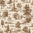 Veer Decor Mothman Novelty Toile Brown Peel and Stick Wallpaper