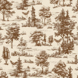 Veer Decor Mothman Novelty Toile Brown Peel and Stick Wallpaper