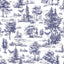 Veer Decor Mothman Novelty Toile Navy Blue Peel and Stick Wallpaper